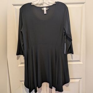 Sympli Clothing Matrix Glide Tunic Black Showroom Sample Size 10 New with Tags